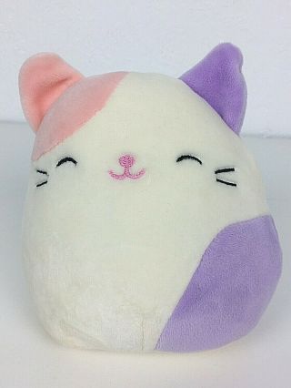 Squishmallow Cat Kitten Plush 5 " Stuffed Animal Peach Cream Purple Valentine Day