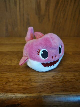 Pinkfong Baby Shark Pink Shark Small Bean Bag Plush Stuffed Animal Toy