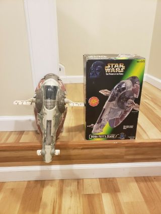Star Wars Potf Slave 1 With Han In Carbonite Collector Displayed