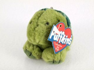 Puffkins Collectible Plush Keychain Key Ring Shelly Green Turtle Tortoise