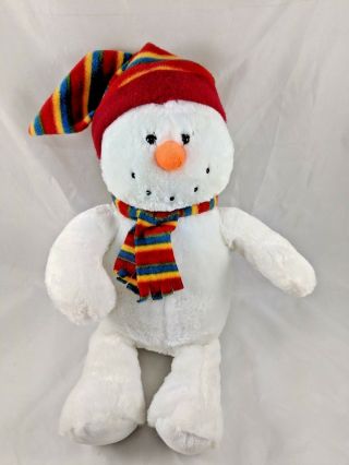 Beverly Hills Teddy Bear Co Snowman Plush 14 " Stuffed Animal Toy