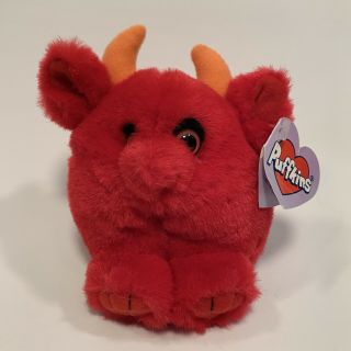 Swibco Puffkins Red Devil Limited Edition Bean Filled & Stuffed Plush 1997