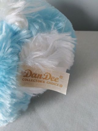 Dan Dee Soft BLUE & WHITE Easter BUNNY RABBIT with Bow 7 