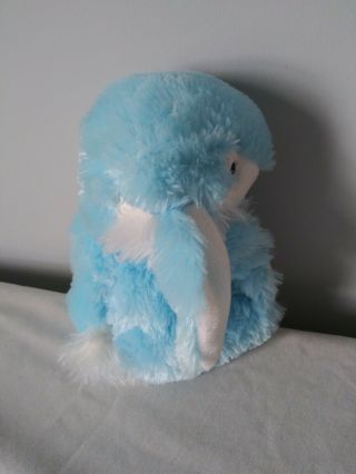 Dan Dee Soft BLUE & WHITE Easter BUNNY RABBIT with Bow 7 