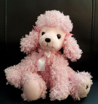 Russ Berrie Shining Stars Pink Poodle Puppy Dog Stuffed/plush - 10 "