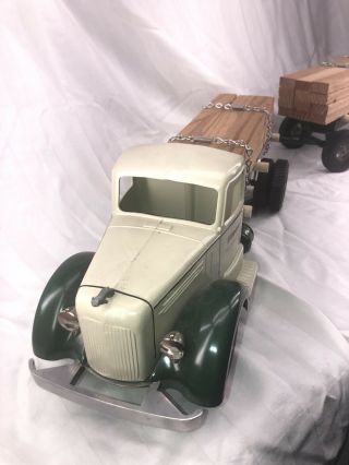 1950s Smith - Miller Toy Lumber Truck & Pup 2 Trailers,  It’s Been Restored