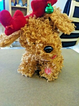 Nwt 2017 Dan Dee Puppy Dog Animated Christmas Music / Dances Plush Toy 11 " Tall