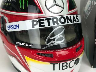 Signed 1/2 Scale Lewis Hamilton Mercedes AMG Petronas 2019 Bell Helmet F1 2