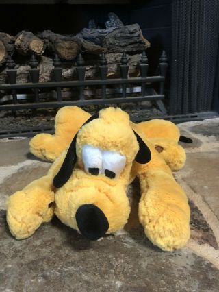 Disney Store Pluto Plush Stuffed Animal Toy Dog 16”