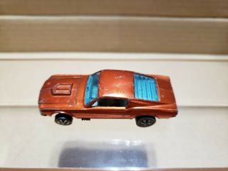 1968 100 Hot Wheels Redline Orange Custom Mustang W/ Louvered Window