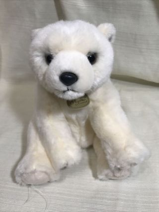 Miyoni By Aurora Polar Bear Creamy White Plush 8 " Baby Cub Stuffed Animal Bj17