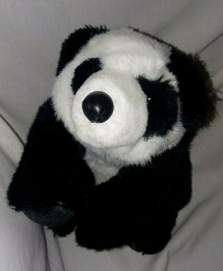 Vintage Russ Berrie Caress Soft Pets Pandster Panda Bear 11in Soft Plush Beanbag