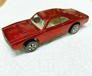 Hot Wheels Vintage Redline Custom Dodge Charger Nm Red W/white Interior