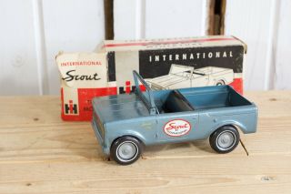 Vintage Ertl Mini International Harvester Ih Scout Toy Truck Box Blue