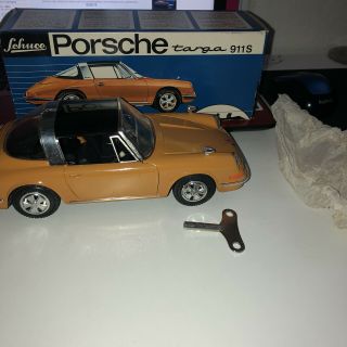 Vintage Schuco Porsche Targa 911s With Key And Boxing