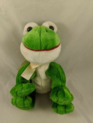 Russ Shining Stars Green Frog Plush 10 " Stuffed Animal Toy
