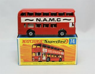 Matchbox Lesney Superfast No74 Daimler Esso Bus " Very Rare N.  A.  M.  C " Wow