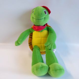 Scholastic Franklin Side Kicks Turtle Plush Red Had Green
