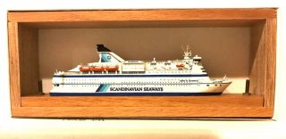 Carat C - 35 Denmark Ferry Crown Of Scandinavia 1/1250 Model Ship W/ Wood Support