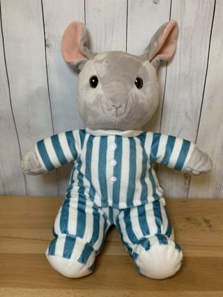 Kohls Cares Plush “goodnight Moon” Bunny Striped Pajamas Stuffed Animal Toy 14 "
