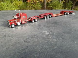 1/50 Custom 3x3x3 trailer heavy haul lowboy peterbilt 389 dcp type 5