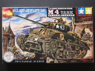 Tamiya Mokei 1/21 Motorized Remote Control (r/c) M4 Sherman Tank 100 Complete