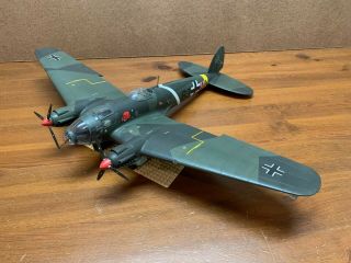 Pro - Built 1/32 Heinkel 111 P - 1,  By Revell,  " In - Flight ",  Gear Up,  Crew Figures