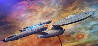 Star Trek (discovery) Uss Enterprise " Pro - Built Model " W/ Lights And Motors