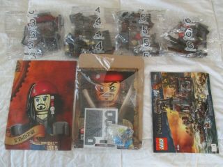 4 Legos Pirates Of The Caribbean 3,  4,  5,  6 Bags Guides Partial 4194