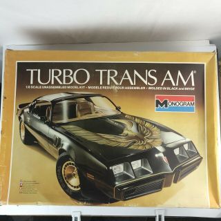 1980 Monogram 1979 Turbo Trans Am 1/8 Scale Model Kit Unbuilt In The Box Bandit