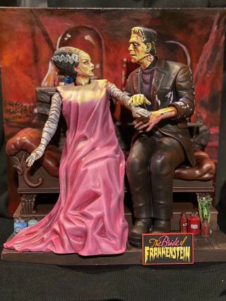 Moebius “the Bride Of Frankenstein”model Kit Built Up - Basil Gogos Inspired