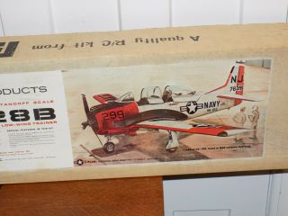 Vintage 1980’s T - 28B North American Low - Wing Trainer RC Model Kit 2