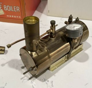 Live Steam Brass Saito B3 Marine Steam Boiler & Burner 5