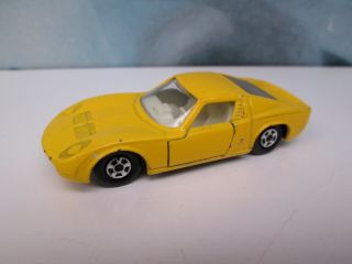 Matchbox/ Lesney 33c Lamborghini Miura Yellow - Superfast - Cream Interior