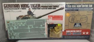 Tamiya 1/35 " Rc German King Tiger Tank " Kit W/photoetch Grill And Zimmerit Nib
