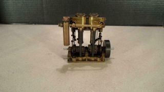 Mini Two Cylinder Brass Steam Engine With Reversing Gear