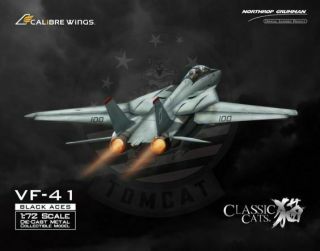 Calibre Wings - Cbw721409 - 1/72 Scale F - 14a Tomcat Vf - 41 Black Aces Buno 162608