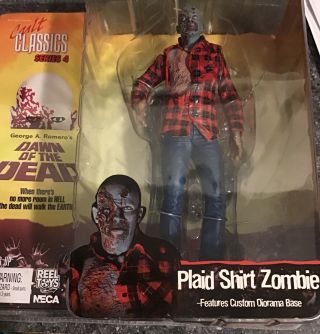 Neca Cult Classics Reel Toys Dawn Of The Dead Plaid Shirt Zombie