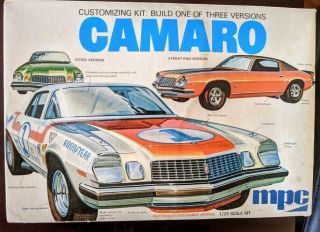 1974 Mpc Chevy Camaro Model Kit 1/25 Scale Rare