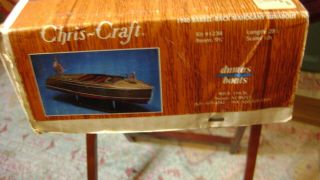 Old Dumas B/O 1234 Chris Craft 1940 Barrel Back Mahogany Runabout Wood Boat Kit 3