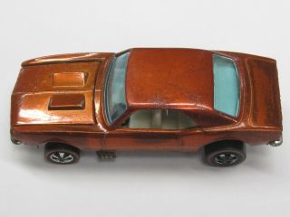 1967 Custom Camaro Red Line Hotwheel Chrome Gold White Interior