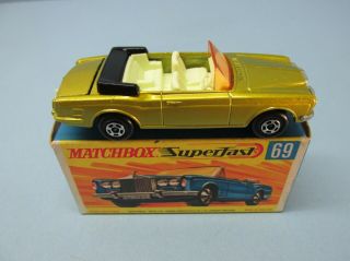 Matchbox Superfast 69a Rolls Royce Lime Gold / Ivory Int / Silver Base