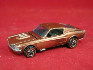 Hot Wheels Redline 1967 1968 Custom Mustang Copper Brown Root Beer Shape Hk