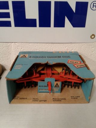 1/16 Ertl Farm Toy Allis Chalmers 4 Roller Tandem Disc Disk In Blue Box