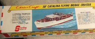 Vintage Sterling Models Chris Craft 50’ Catalina Fyling Bridge Cruiser For Rc