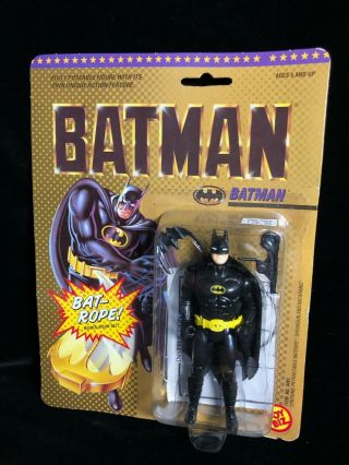 Carded Batman Dc Comics Movie 5 " Action Figure Toy Biz 1989 Tim Burton Roundface