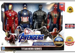 Marvel Avengers Titan Hero Series 4 X 12” Action Figures Infinity Wars Superhero