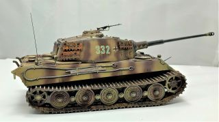 Pro - Built 1/35 King Tiger Pz.  Kpfw.  Vi Ausf B With Interior