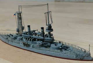 1/700 Scale Built Usn Battleship,  Uss Oregon Bb - 3,  Waterline Resin Model (built)