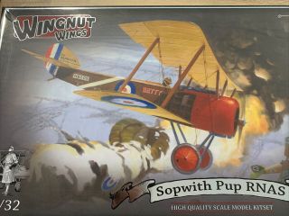 1/32 Scale Wingnut Wings Sopwith Pup Rnas Plastic Model Kit.